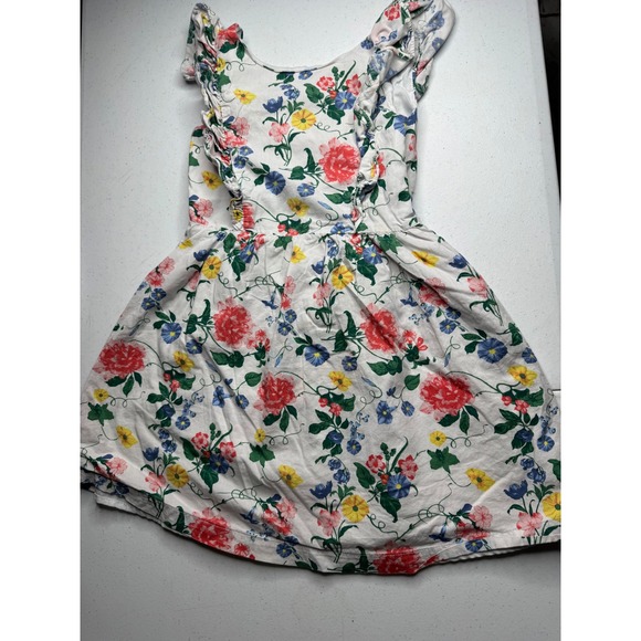 btween Other - btween Girls Floral Ruffle Bow Back Dress White Size 6X